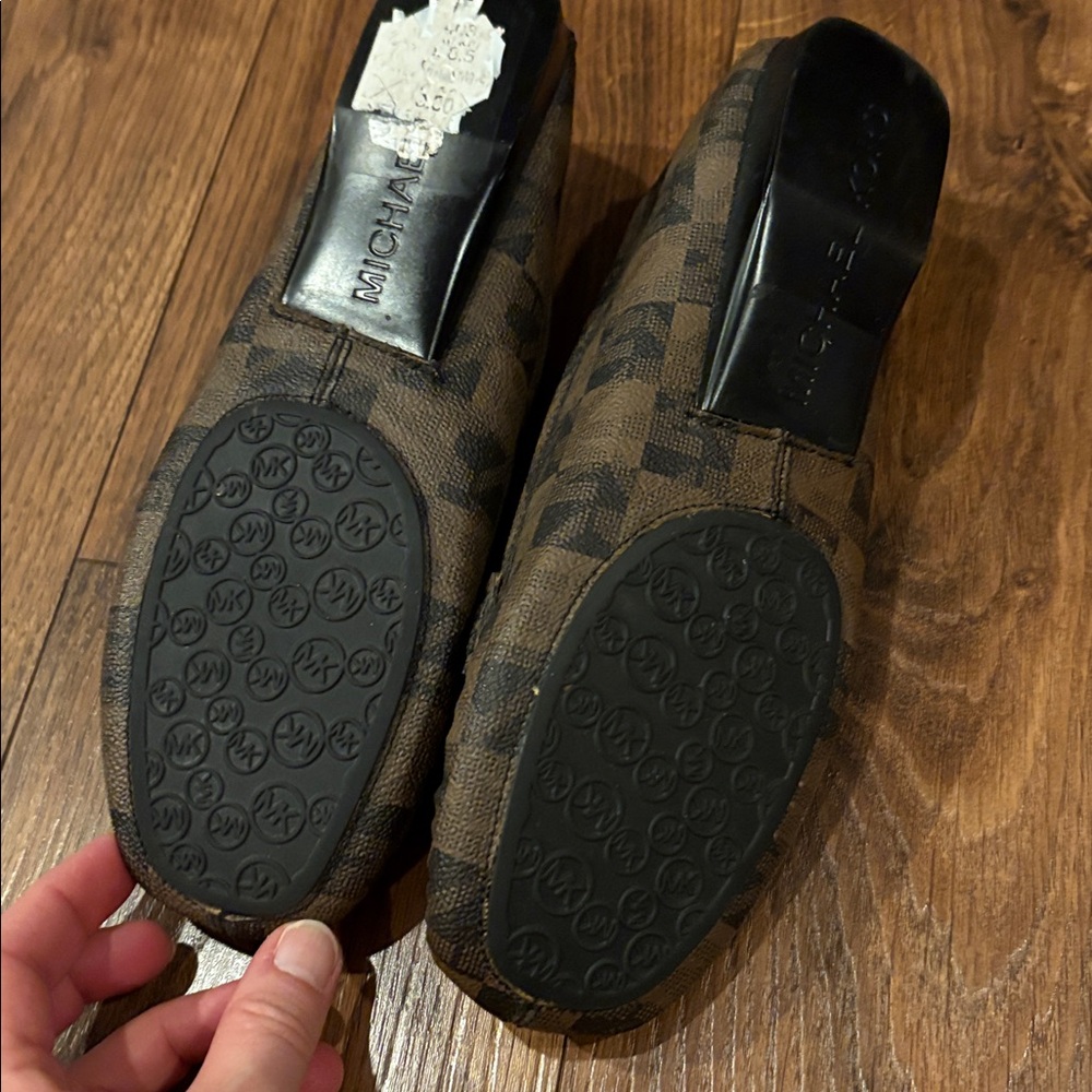 Michael Kors Checkered Brown Loafers - Picture 10 of 12